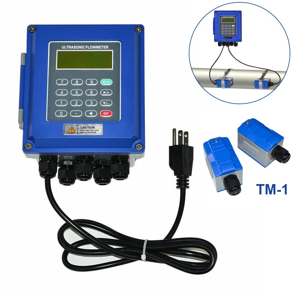 TUF-2000B TM-1 DN50-700mm Digital Ultrasonic Flow Meter Liquid Flowmeter IP67