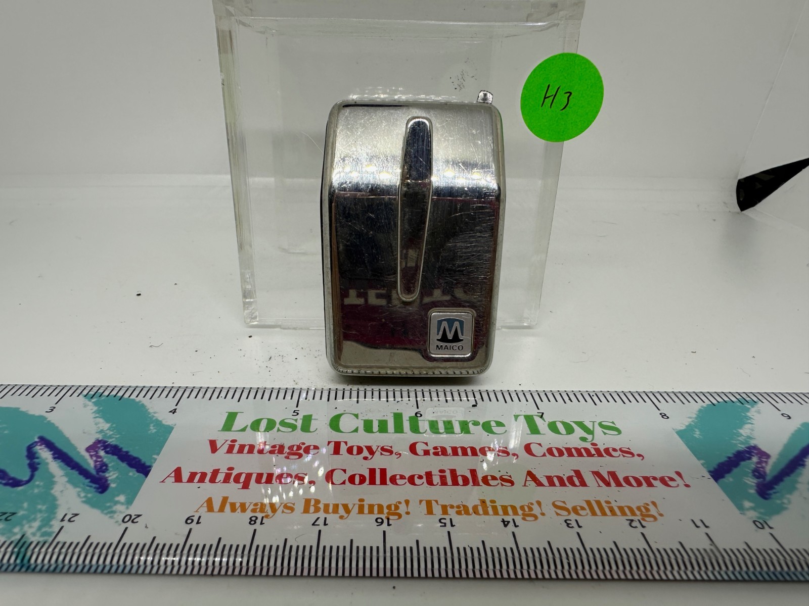 Vintage 1950s Maico Hearing Aid Model Hampton CC Silver Device Only LotH3