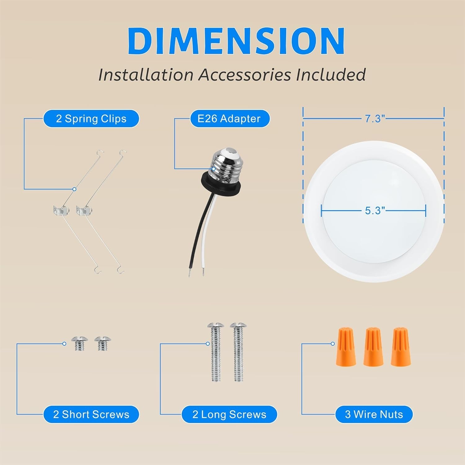 6in Dimmable LED Disk Light, Flush Mount Recessed Retrofit Ceiling Lights, 16...