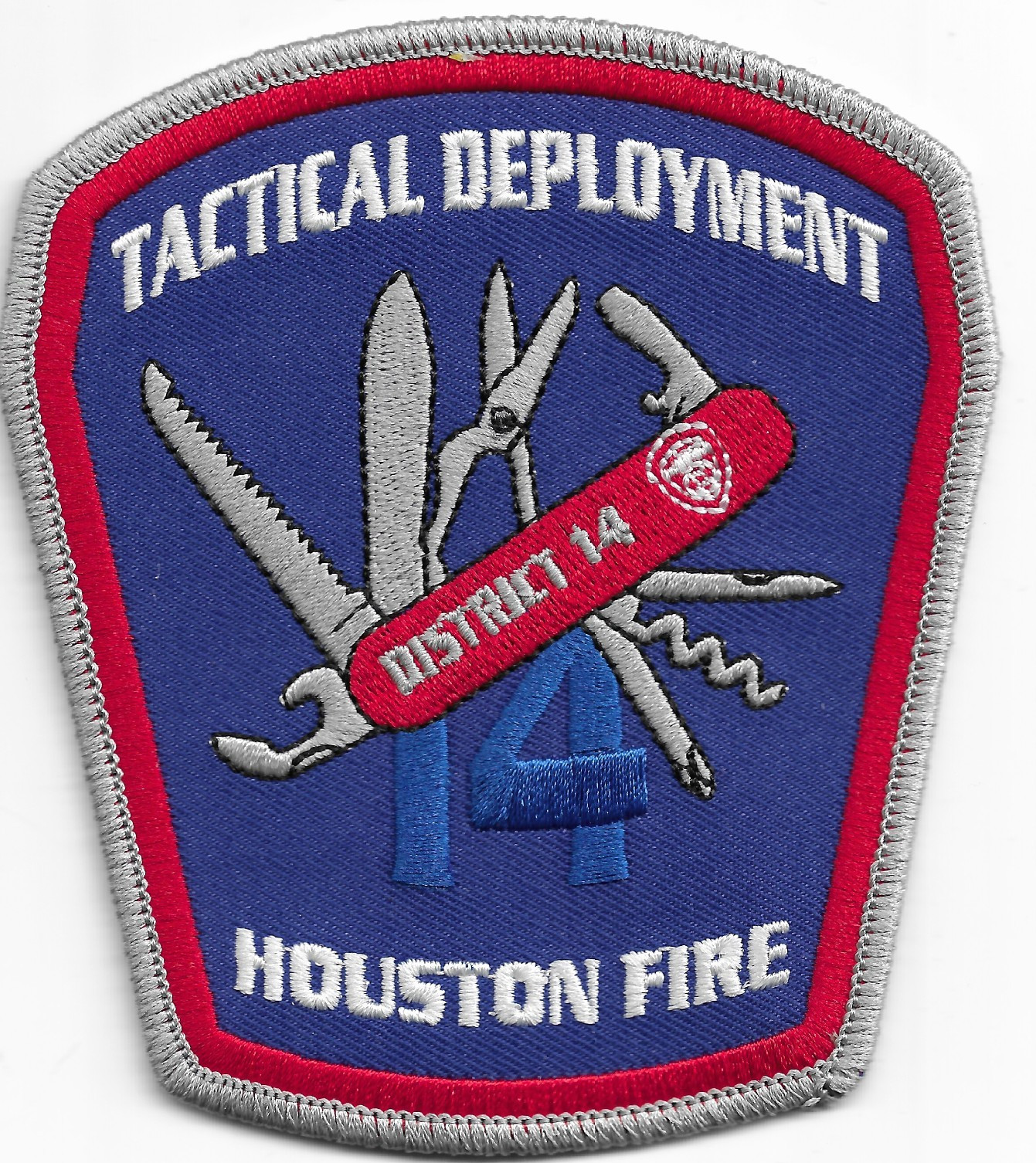 Houston  District - 14  "Tactical Deployment", Texas (4" x 4.5" size) fire patch