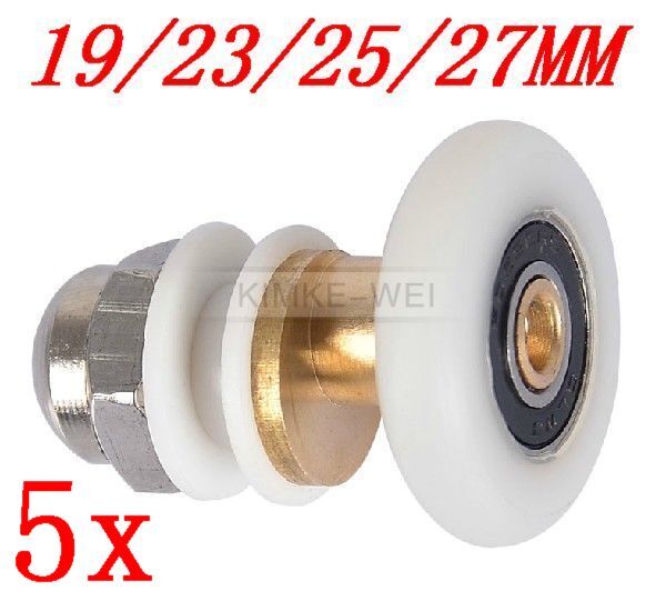 5x Partiality Shower Door ROLLERS /Runners/Wheels/Pulleys diameter 19/23/25/27mm