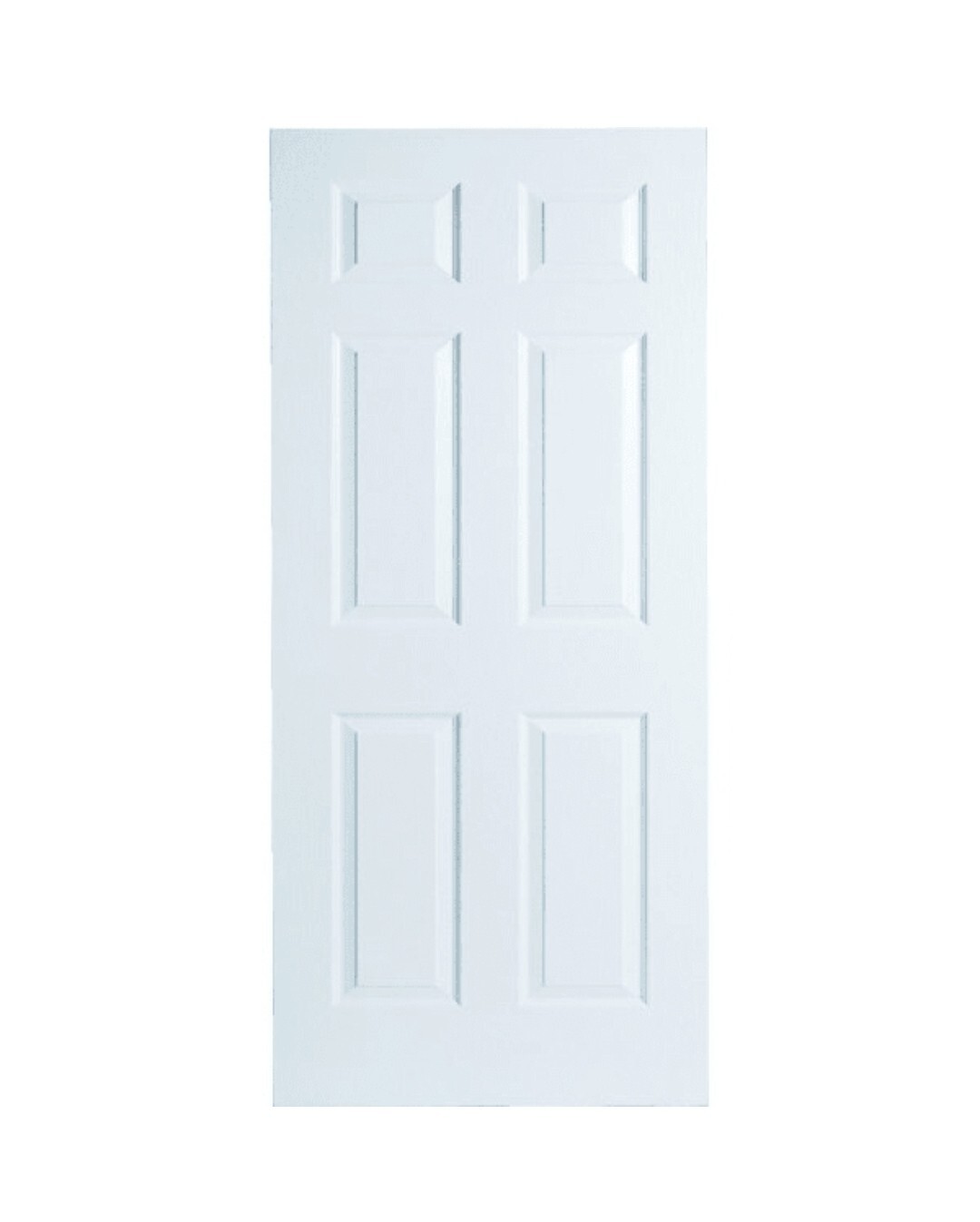 34 In. X 80 In. 1.375 In Primed 6-Panel Hollow Core Composite Slab Interior Door
