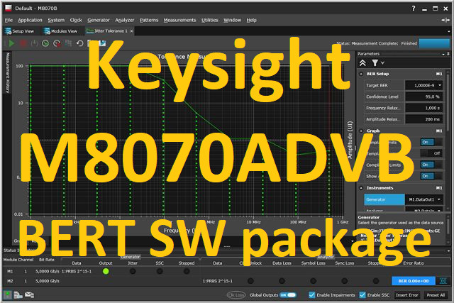 M8070ADVB Advanced Measurement SW Package for Keysight M8000 BERT Test Solutions