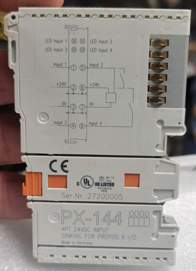Protos X Discrete Input Module 4-point 24 VDC sinking 2 commons 2 points per com
