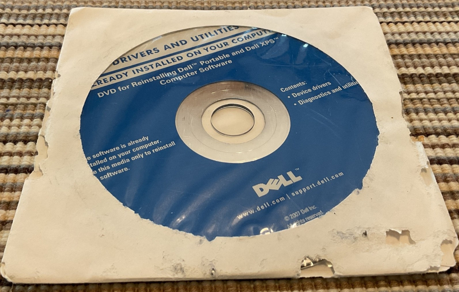 Dell Portable and Dell XPS Computer Drivers & Utilities DVD Re-install 2007 NEW
