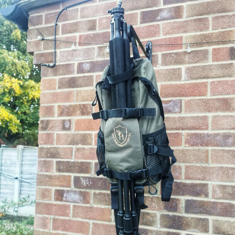 TOURBON Hiking Day Pack Hunting Backpack Rifle Stock Carry Molle Bag Gun Holder