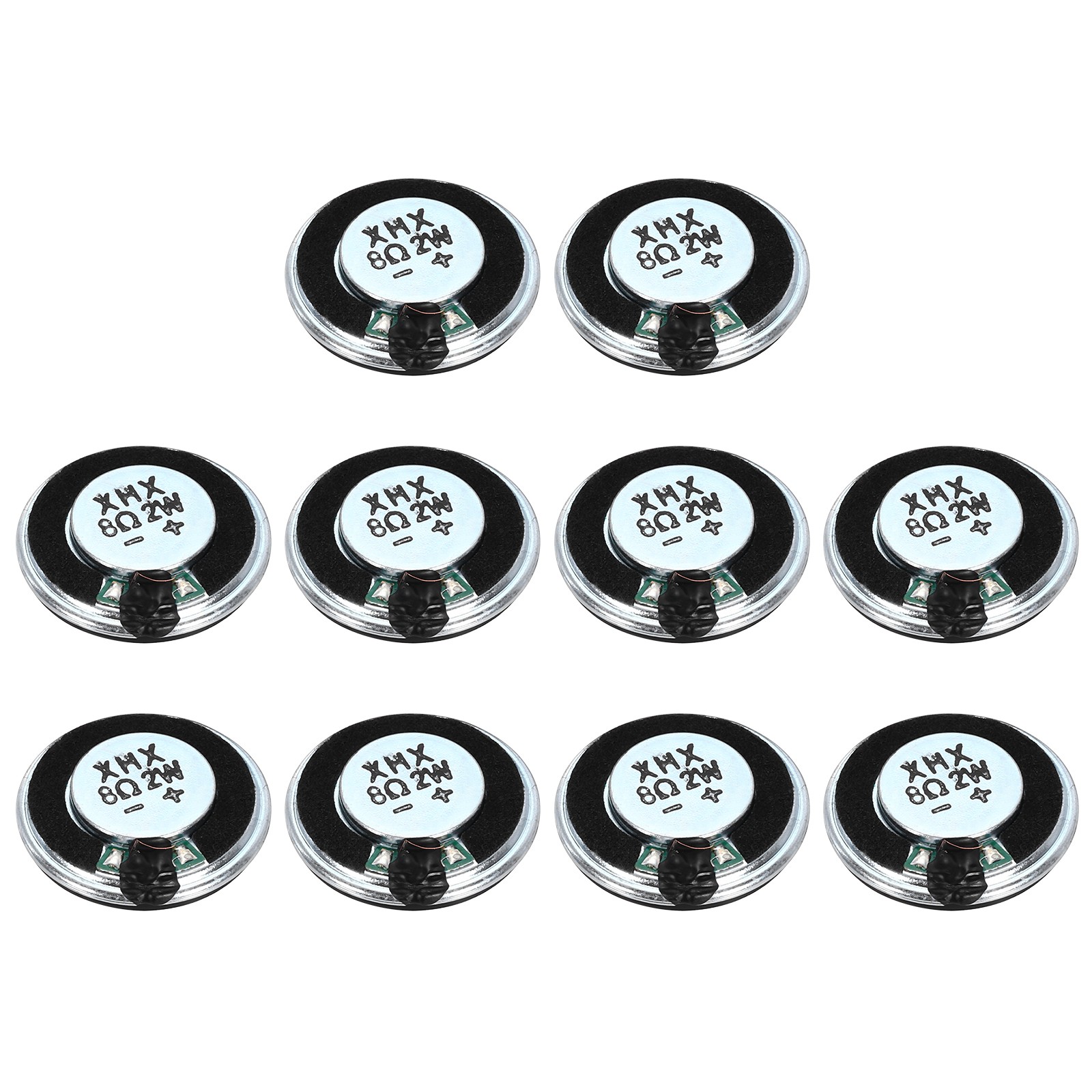 10 Pcs 2W 8 Ohm Small Speakers Metal Shell Round Internal Micro Magnet Speaker