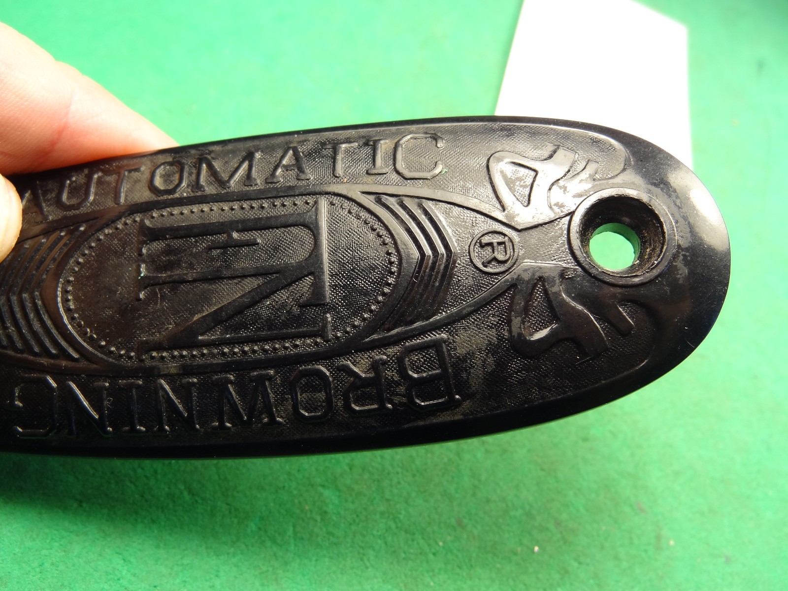 Browning Automatic FN Buttplate 1.70" x 5.04" Curved Plastic #113