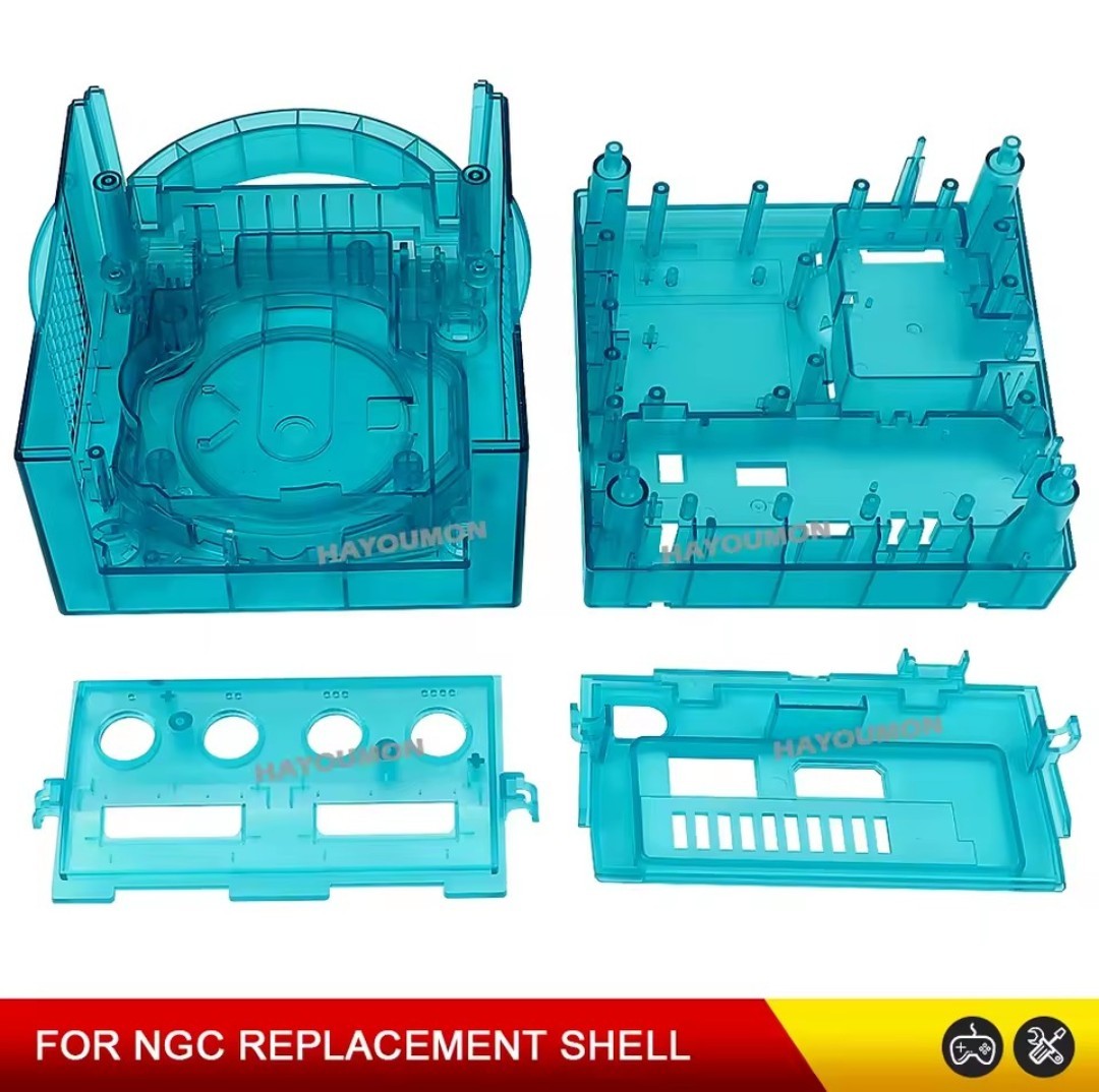 Gamecube Full Replacement Console Shell Housing Ice Blue Gameboy Player