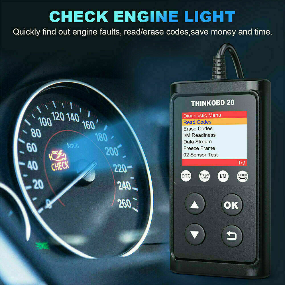 ThinkOBD 20 OBD Code Reader Turn Off MIL Check Engine Diagnostic Tool DTC Lookup