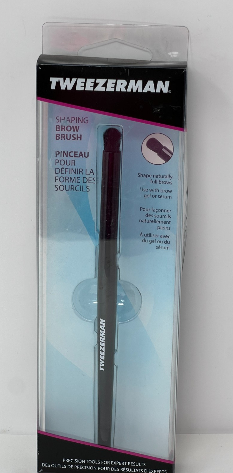 Tweezerman Round Shaping Brow Brush - Black