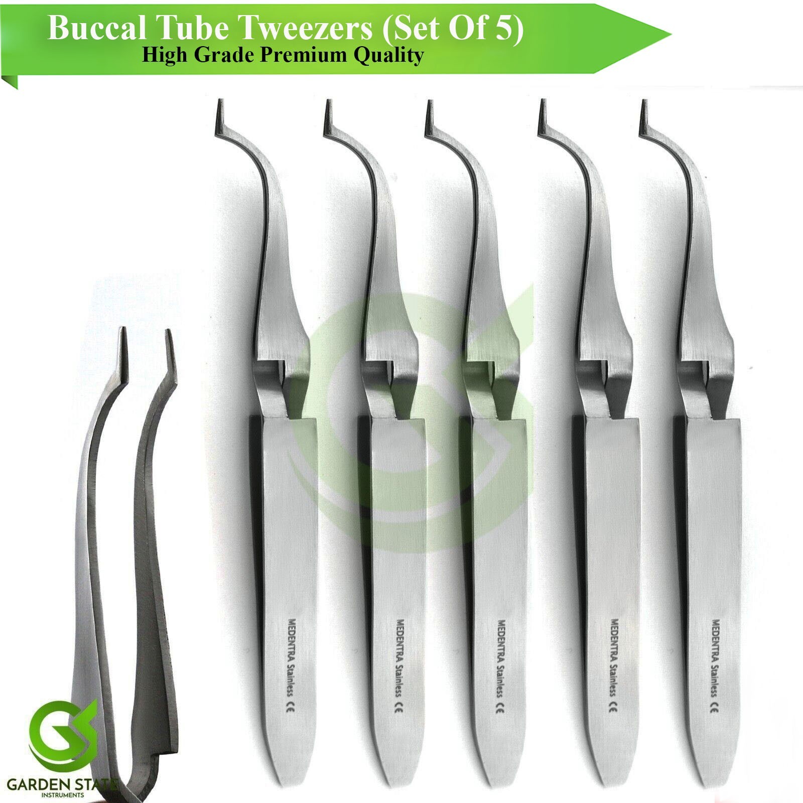 5 Pcs Buccal Tube Tweezers Orthodontic Forceps Precise Buccal Tubes Placer