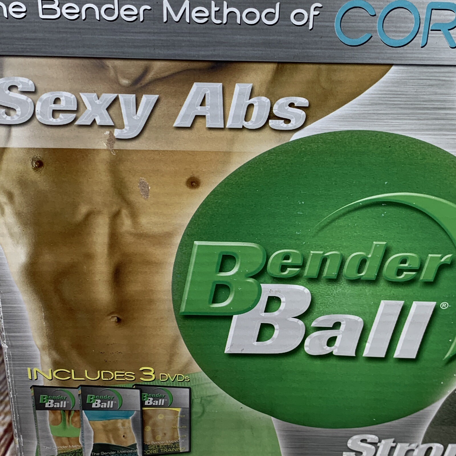 Bender Ball: The Bender Method of Core Training Set Kit for Sexy Abs 3 DVDs NEW