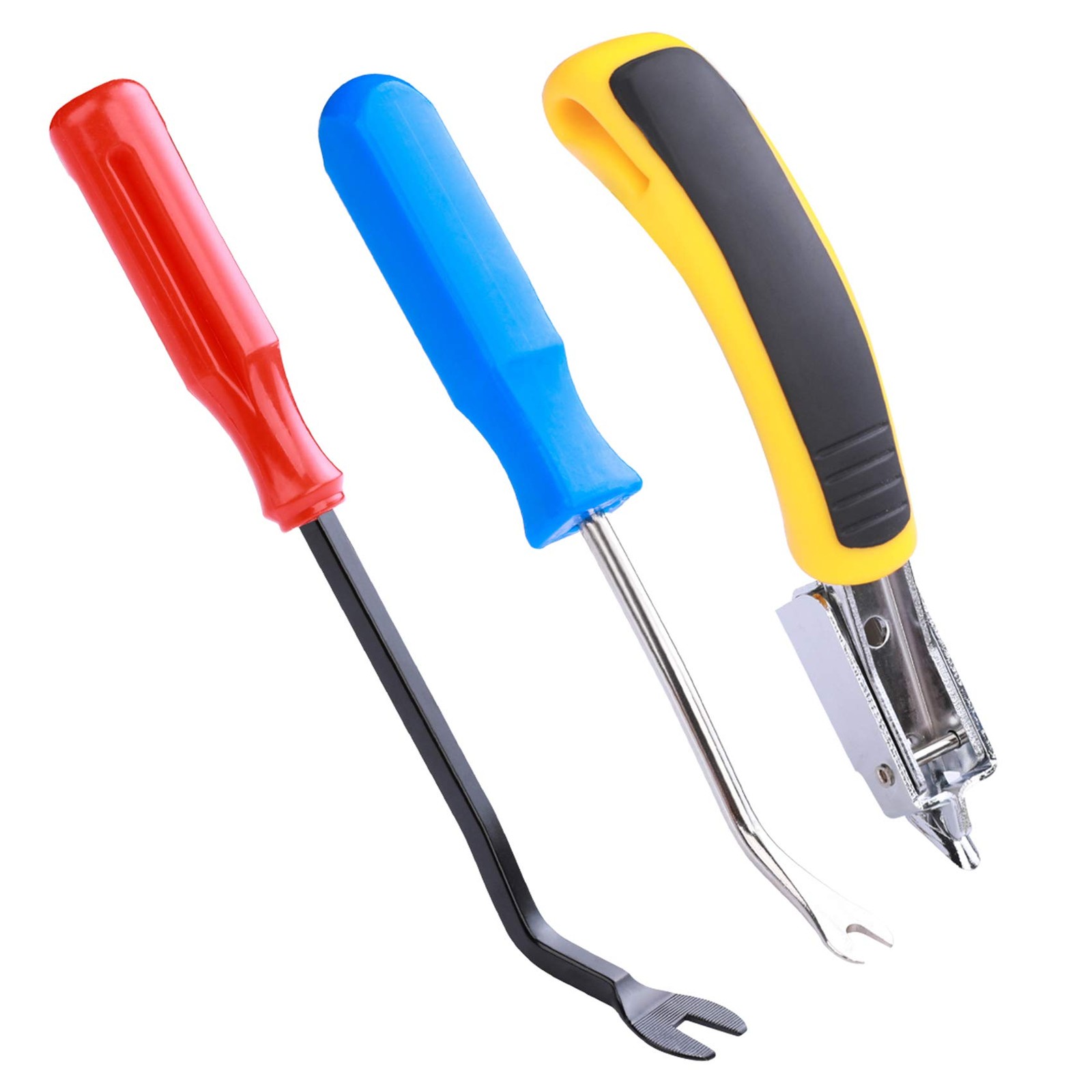 QXUJI 3PCS Upholstery and Construction Staple Remover with Tack Puller Tool, ...