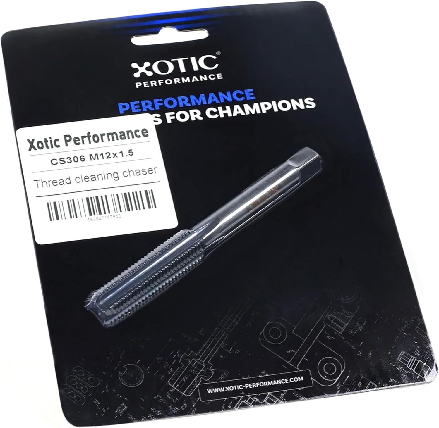 Automotive Thread Cleaning Chaser Tool M12 x 1.50 x 4˝ OAL Clean Restore Threads