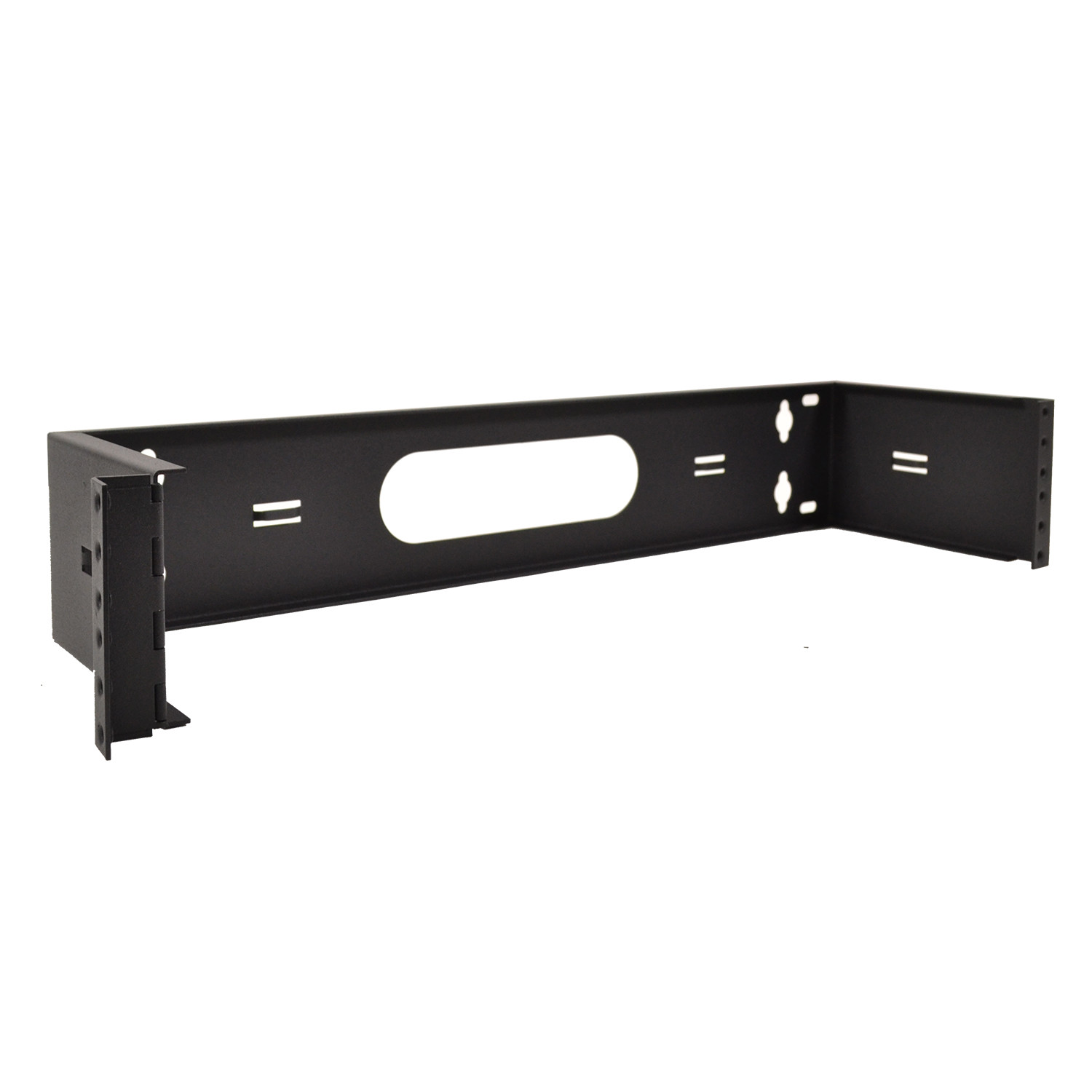 19" Two Space 2U Steel Wall Mount Hinged Swing Out Patch Panel Bracket 6" Deep