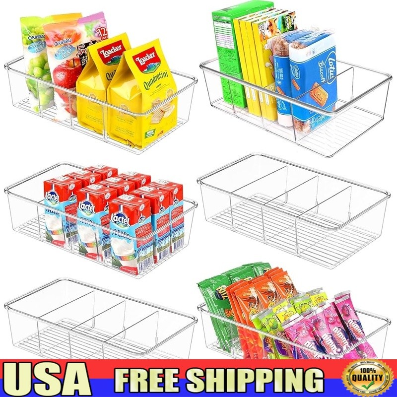 Stackable Pantry Storage Bins Customizable Organizer Snacks Spices Small Items