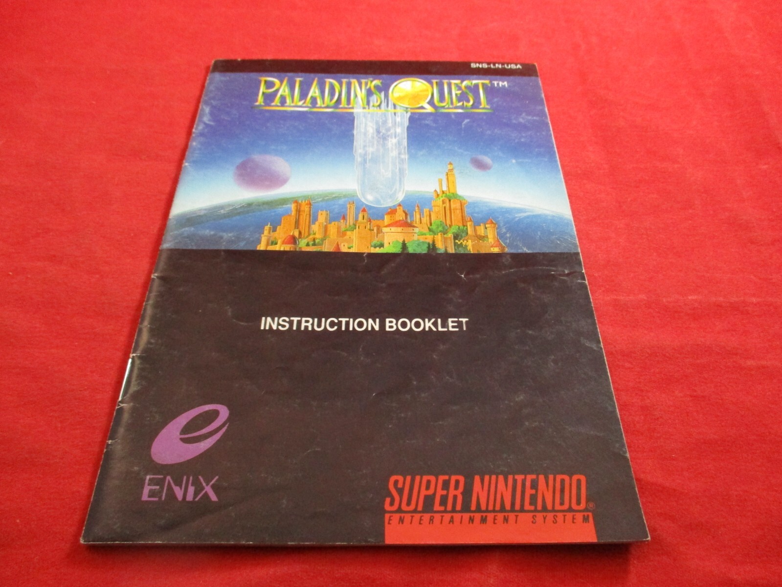 Paladin's Quest Super Nintendo SNES Instruction Manual Booklet ONLY #K1
