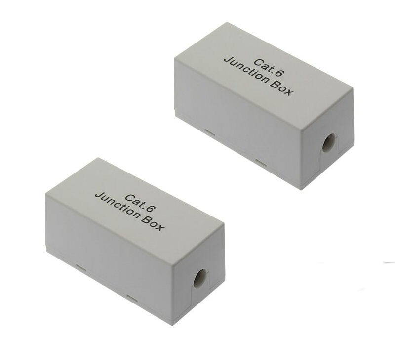 2x CAT6 CAT 6 Junction Box Type 110 & Punch Down LAN Ethernet Extender Adapter