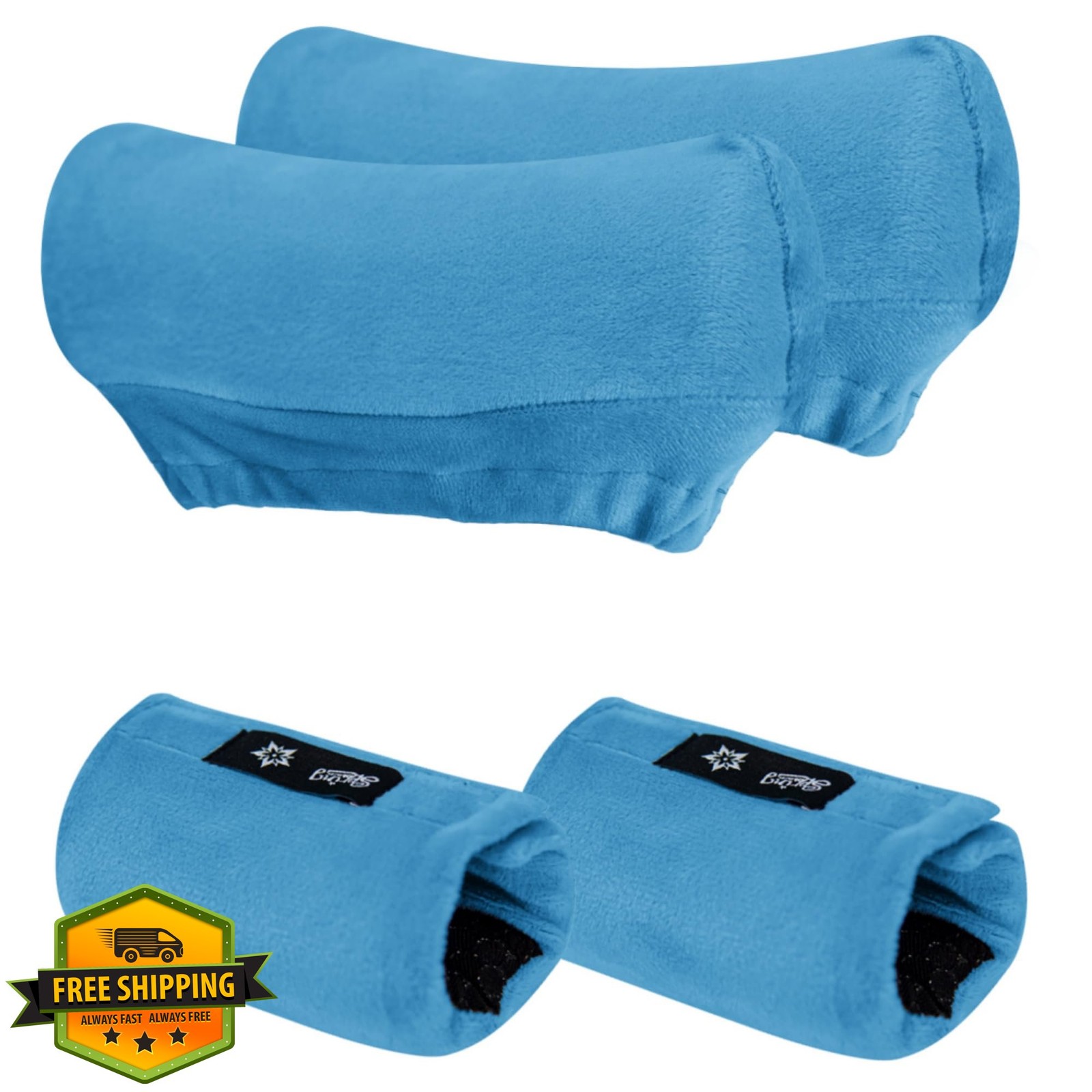 SPRING SEAON Crutch Pads, Velvet Padded Covers, Dark Blue, Non-Slip