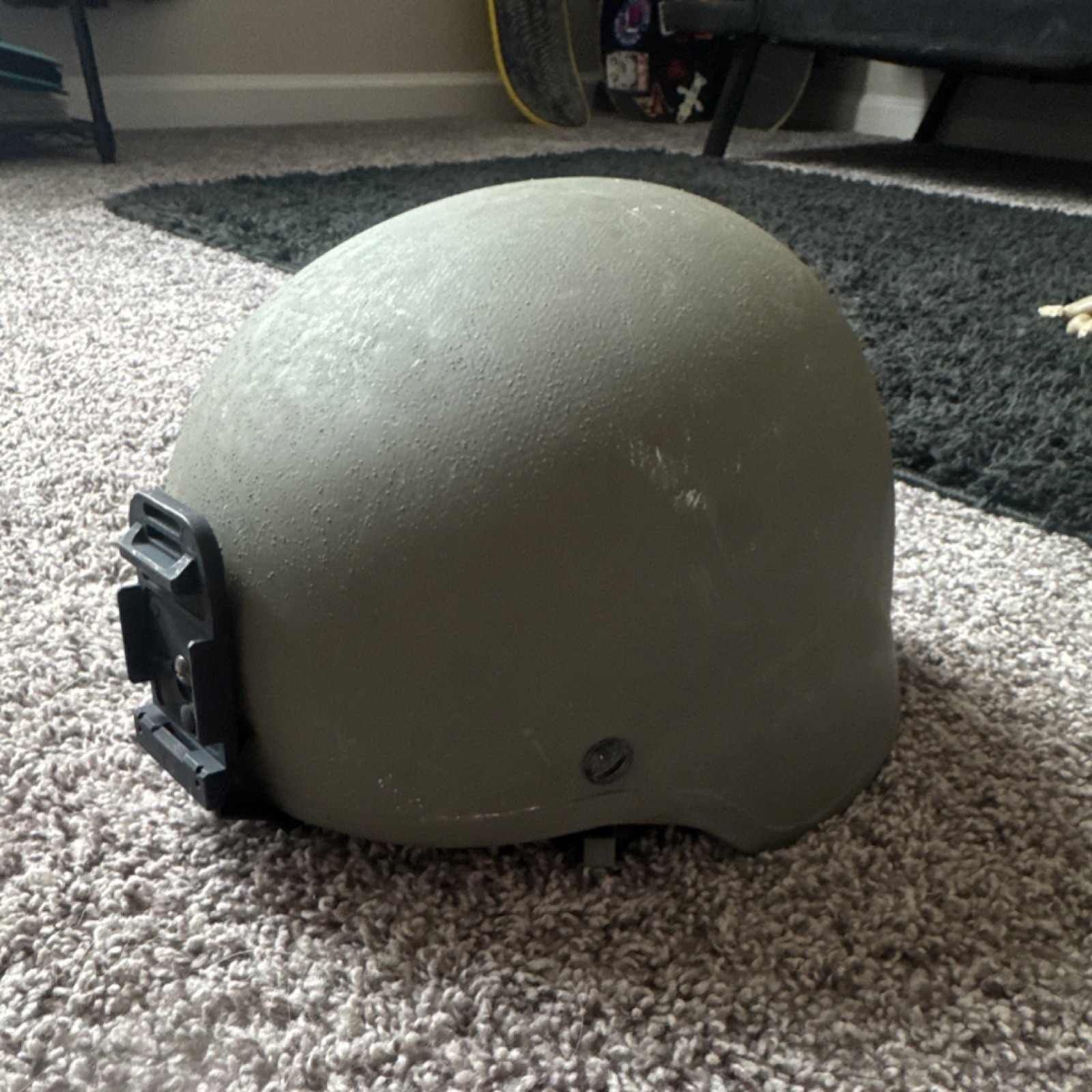 Medium Gentex level IIIA Military Green Ballistic Tactical Helmet with NVG Mount