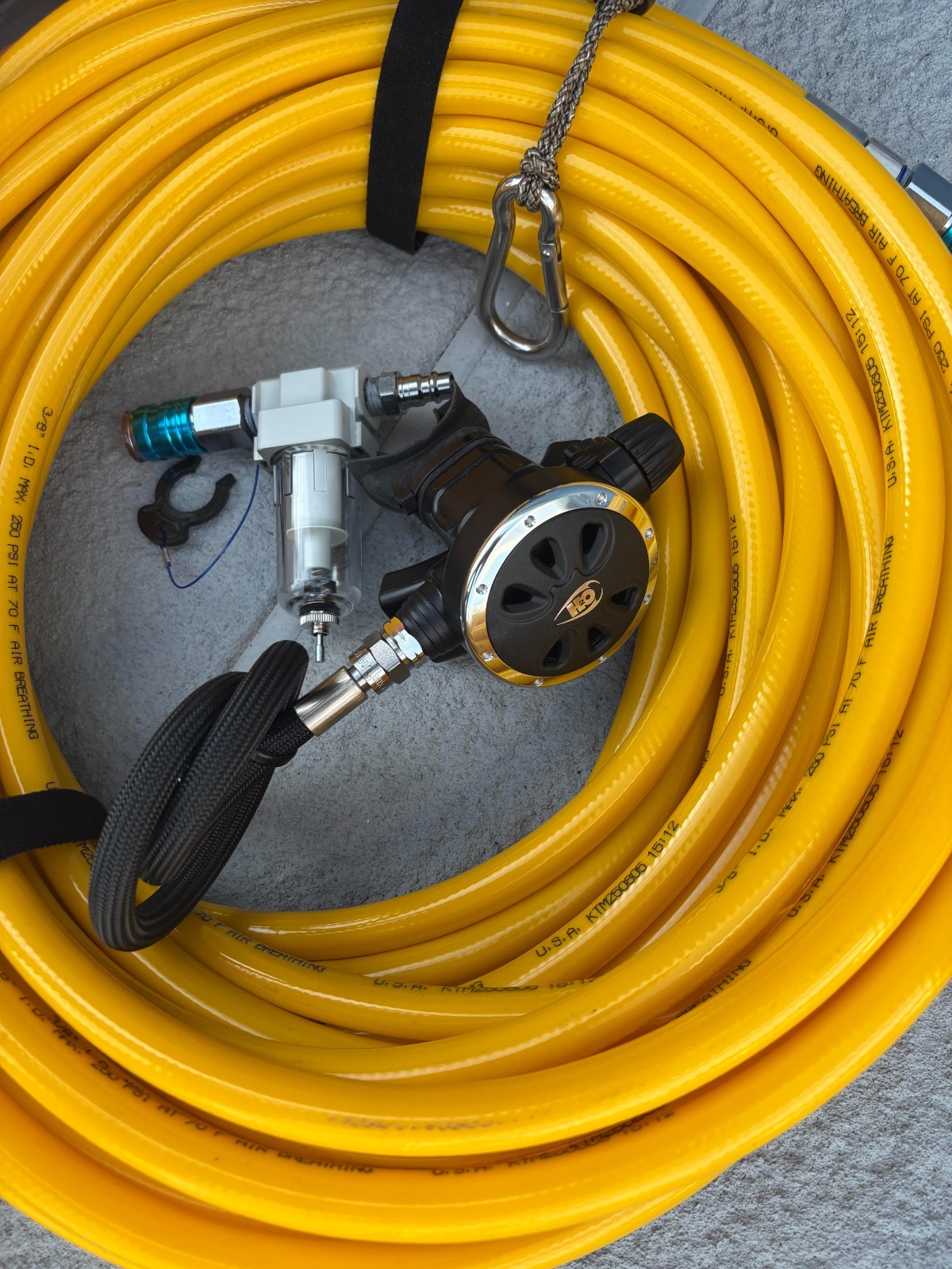 Hookah diving 3/8 add a diver 50' dive package