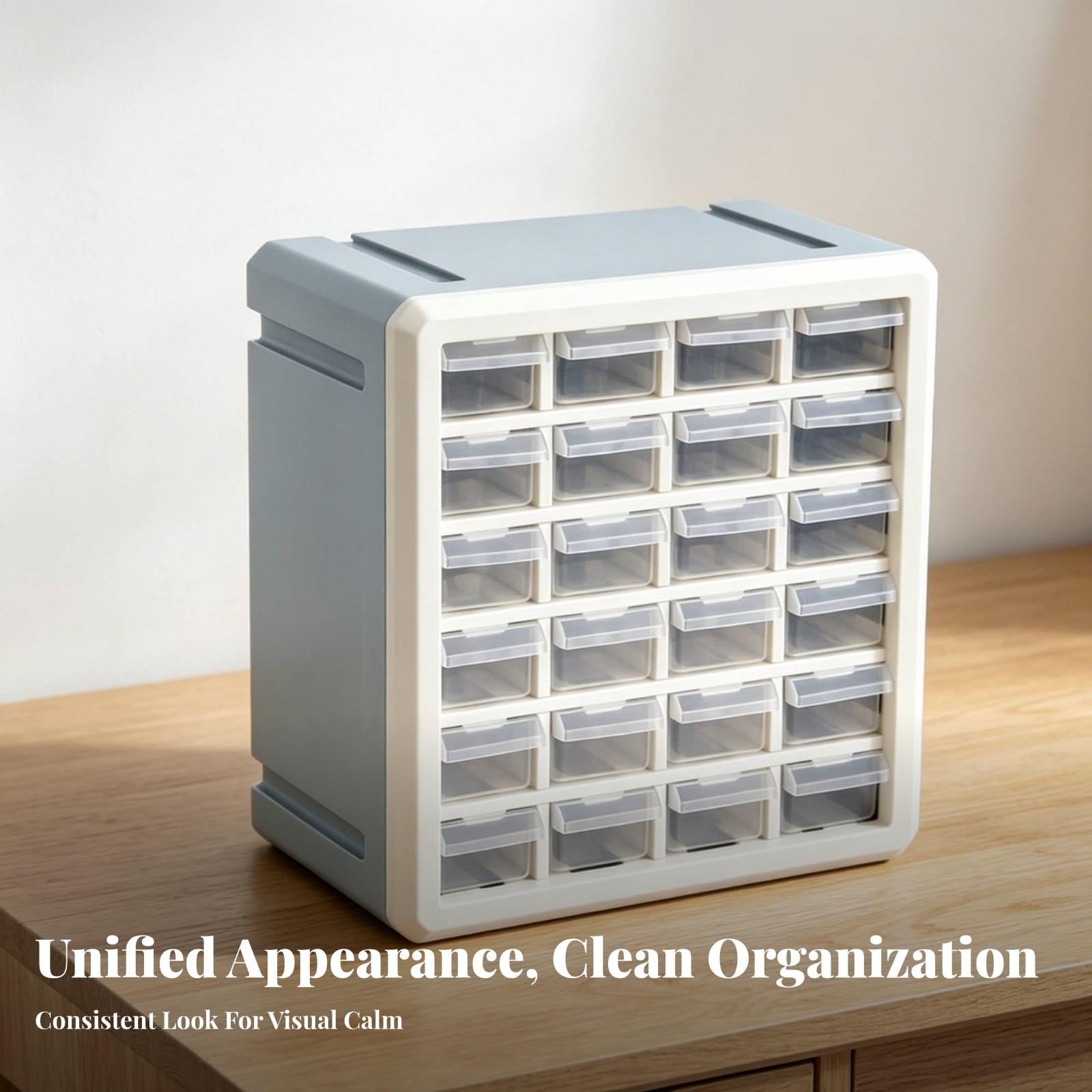 24-Compartment Drawer Cabinet Compact Tabletop Parts Organizer