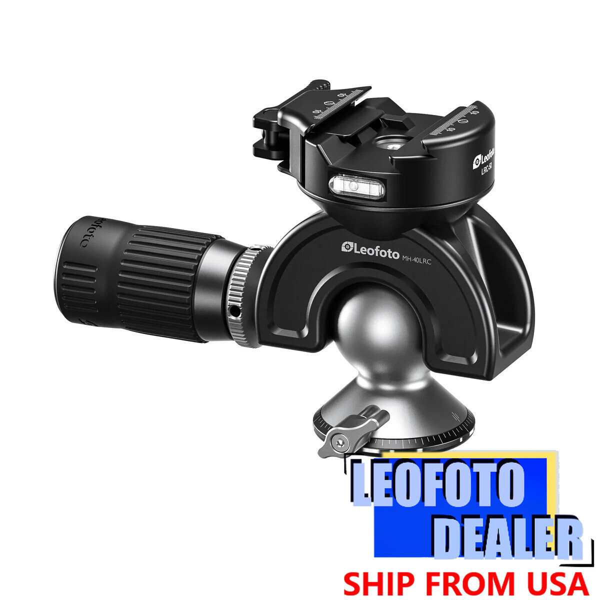 Leofoto MH-40LRC Lever-Release Hybrid Clamp Panning Dynamic Head Arca Pictatinny