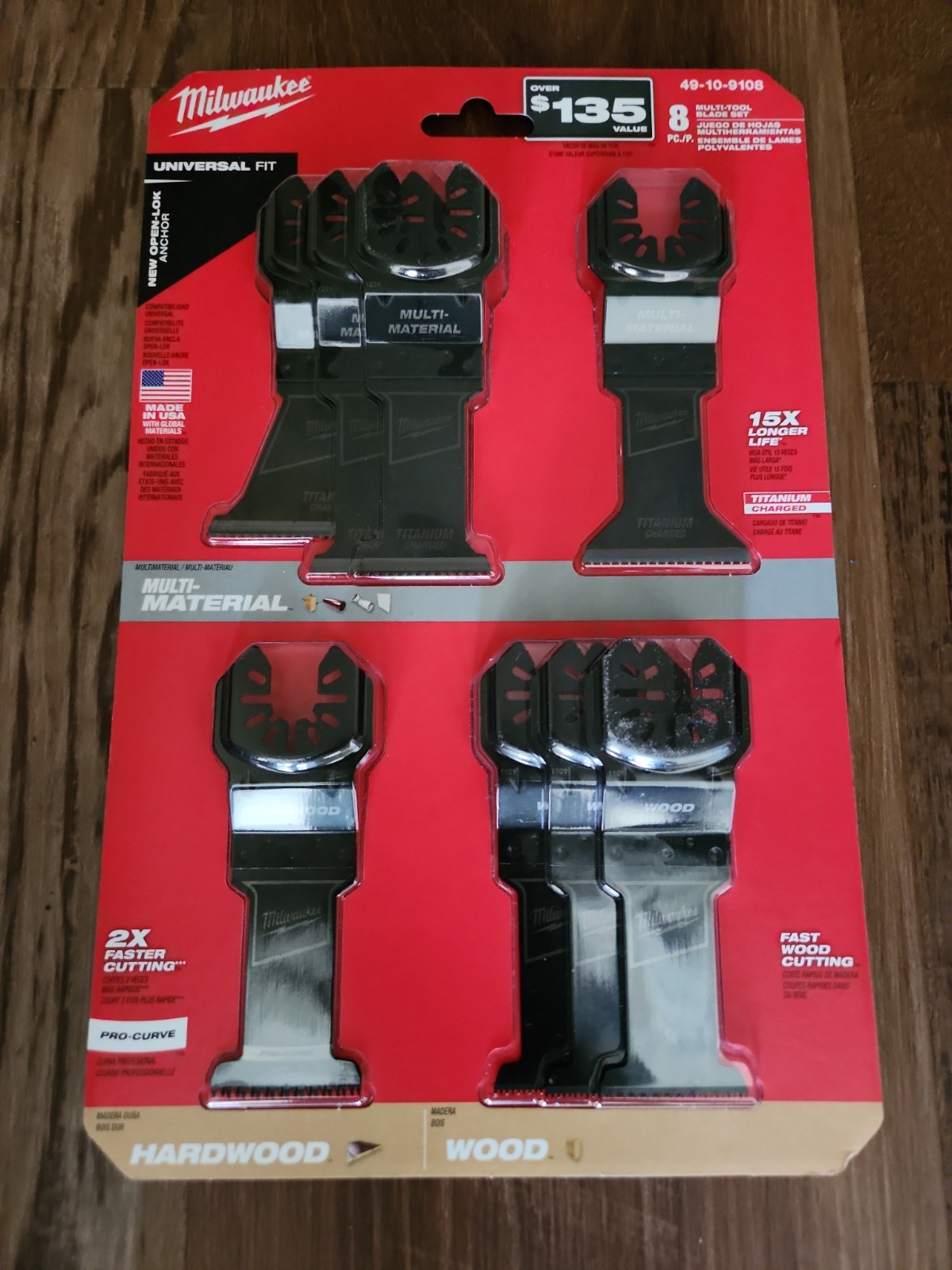 Milwaukee 49-10-9108 Multi-Tool Blades 8 Pack