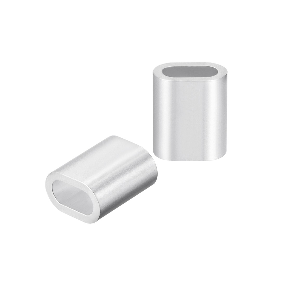 M4 Aluminum Oval Sleeve 4.4mm(11/64 inches) Steel Wire Rope Ferrules 20 Pcs