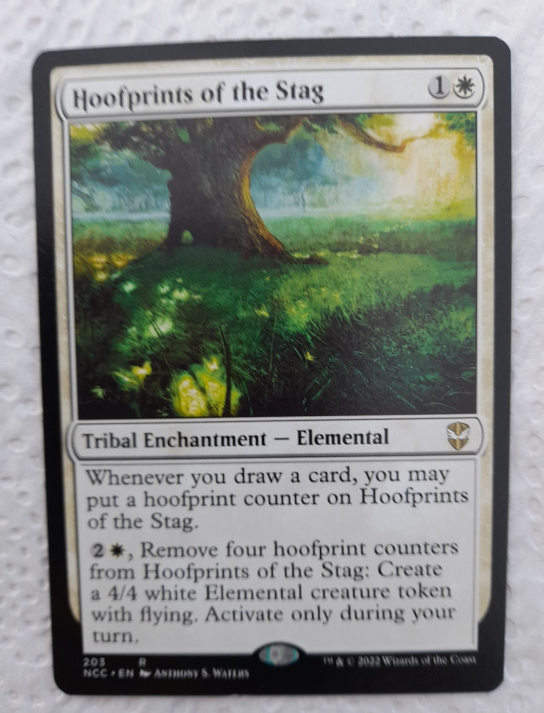 Hoofprints of the Stag MTG Rare Card NM Tribal Enchantment White Plains (g134)