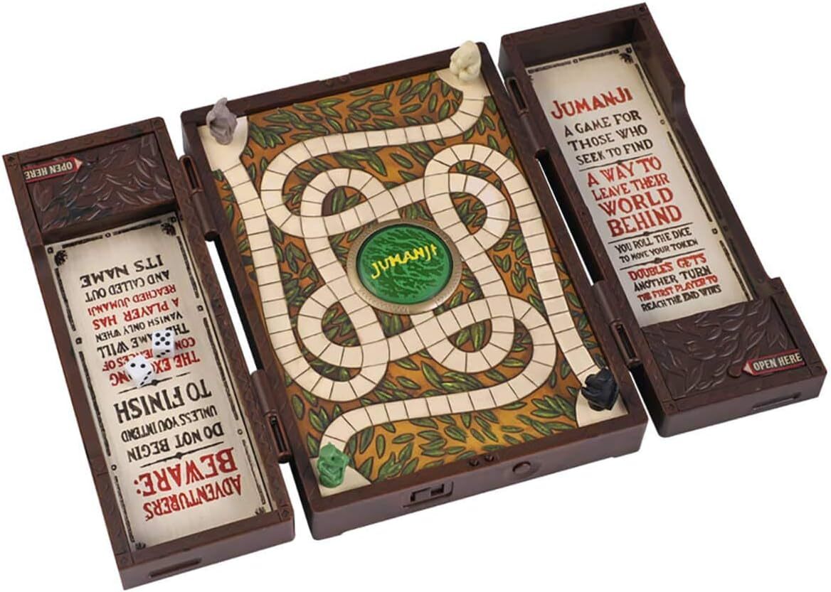 Jumanji Miniature Board Game With Lights Sounds And Tribal Drums 7X5 Inches