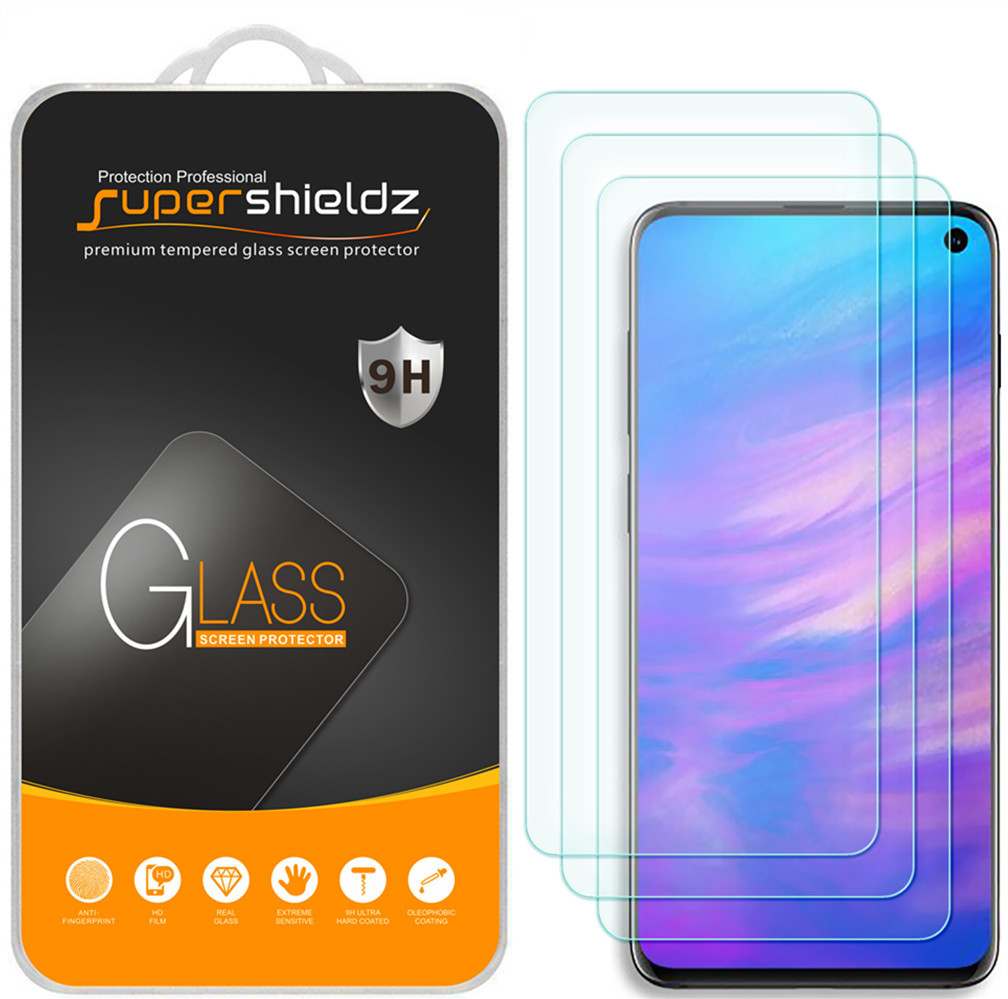 3-Pack Supershieldz Tempered Glass Screen Protector for Samsung Galaxy S10e