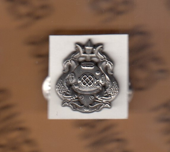 US Army Master Diver qualification ~7/8" brushed hat badge c/b