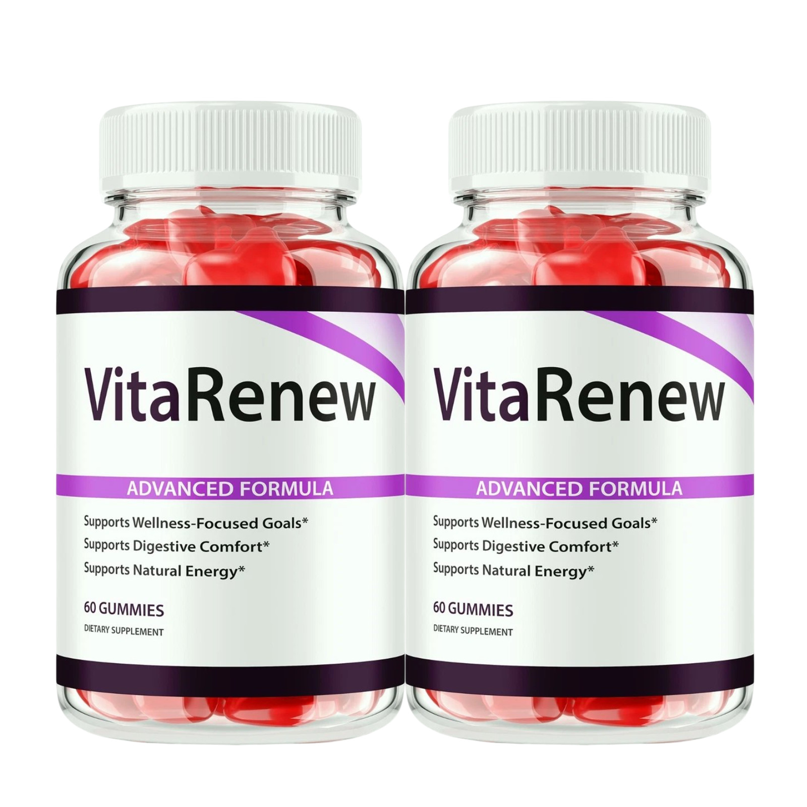 2-Pack VitaRenew Gummies - Hydrating Formula Vita Renew Skin Care - 120 Gummies