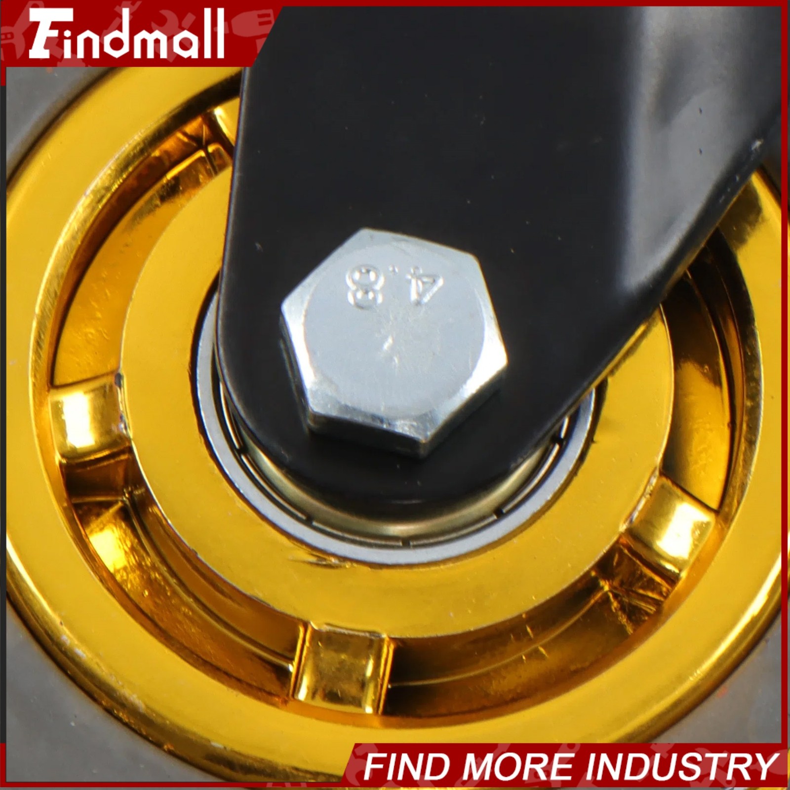 Findmall 4 Pack Universal Casters Rubber Non-Marking 4" Swivel Casters Wheels