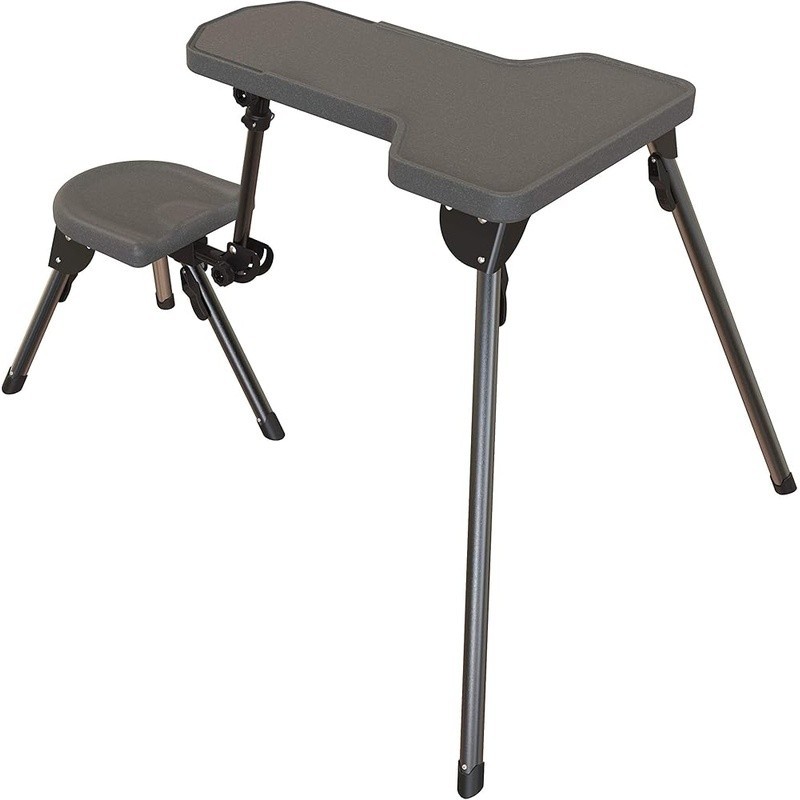 Weatherproof Shooting Table Adjustable Seat Easy Carry Outdoor