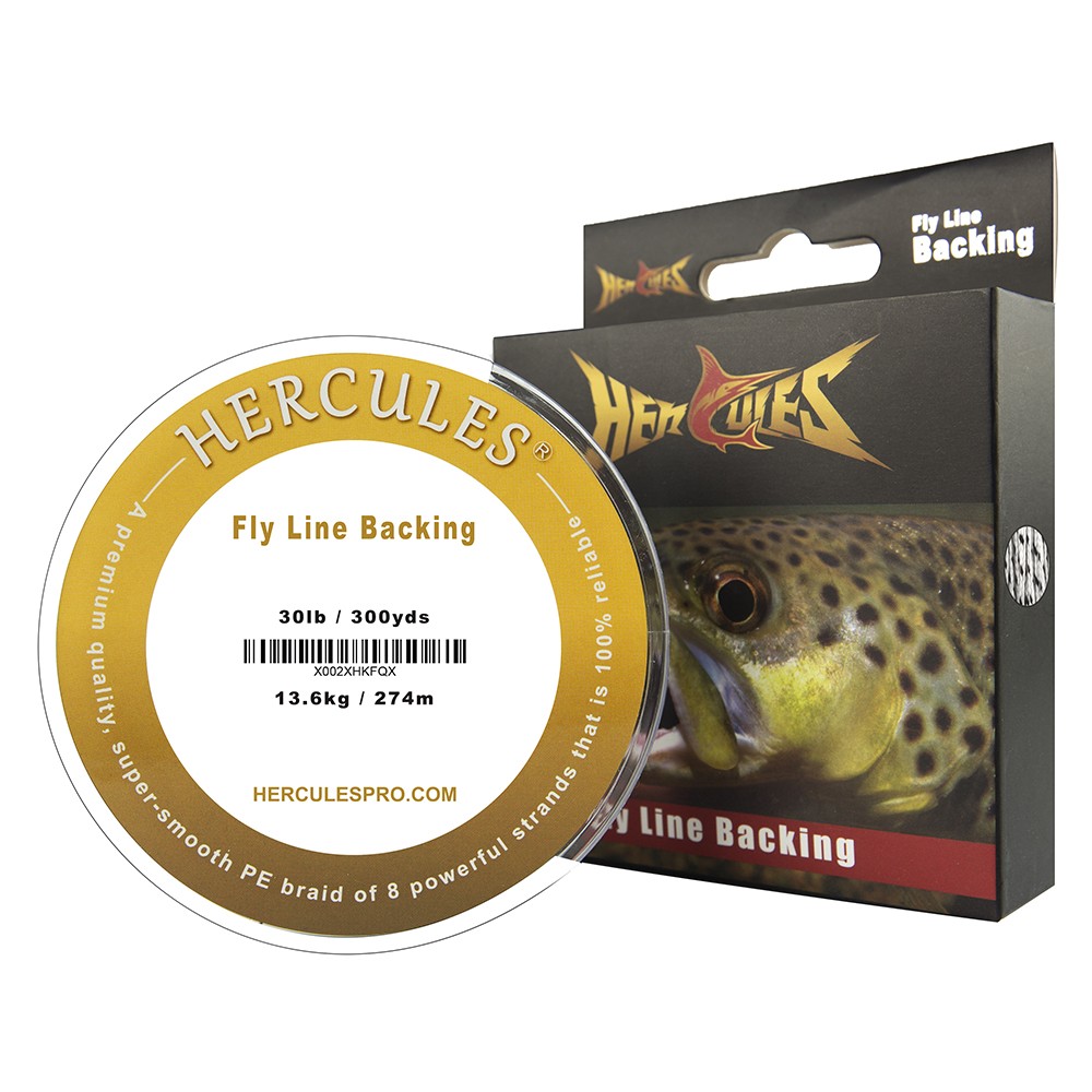 HERCULES Braided Fly Fishing Backing Line High-Vis 20lb 30lb