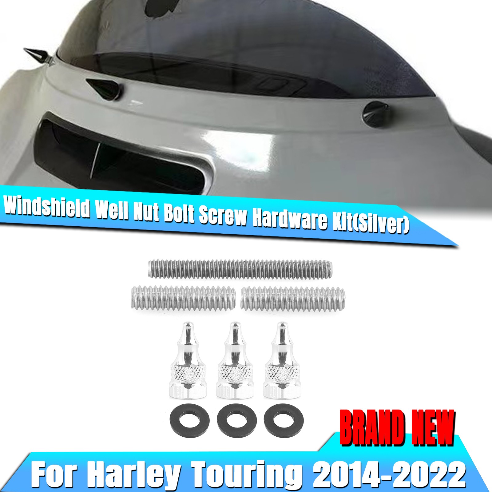 Motorcycle Windshield Mounting Bolt Screws Kit For Harley Touring 2014–2022 2015
