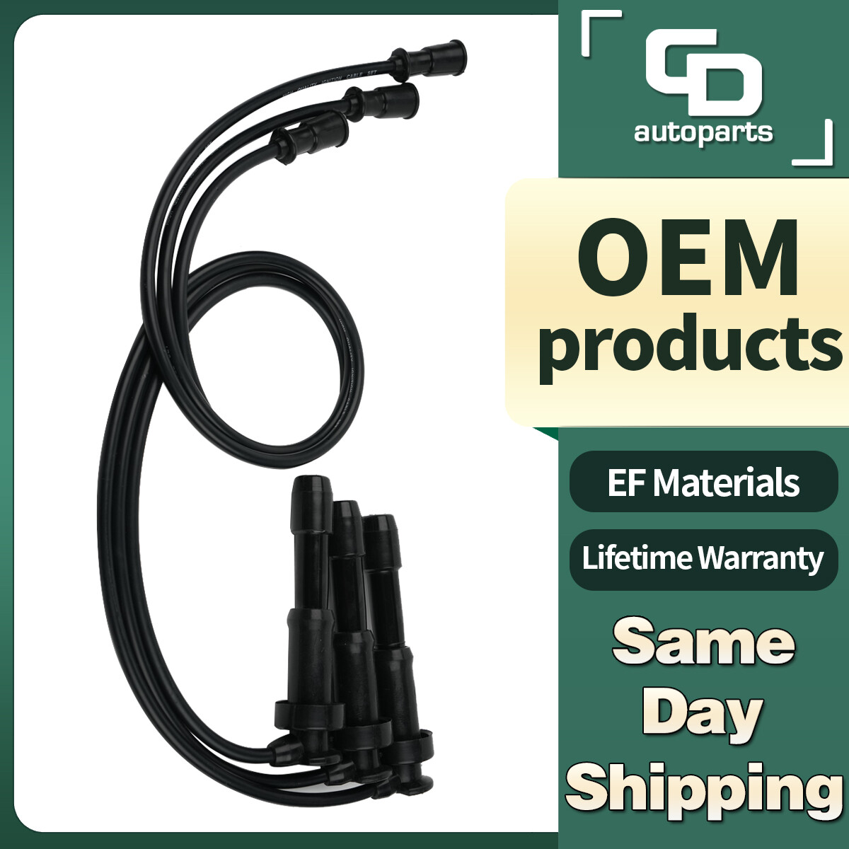 671-6229 3 Spark Plug Wires for 2002-05 Kia Sedona 2001 XG300 2002 XG350 3.5L 3L