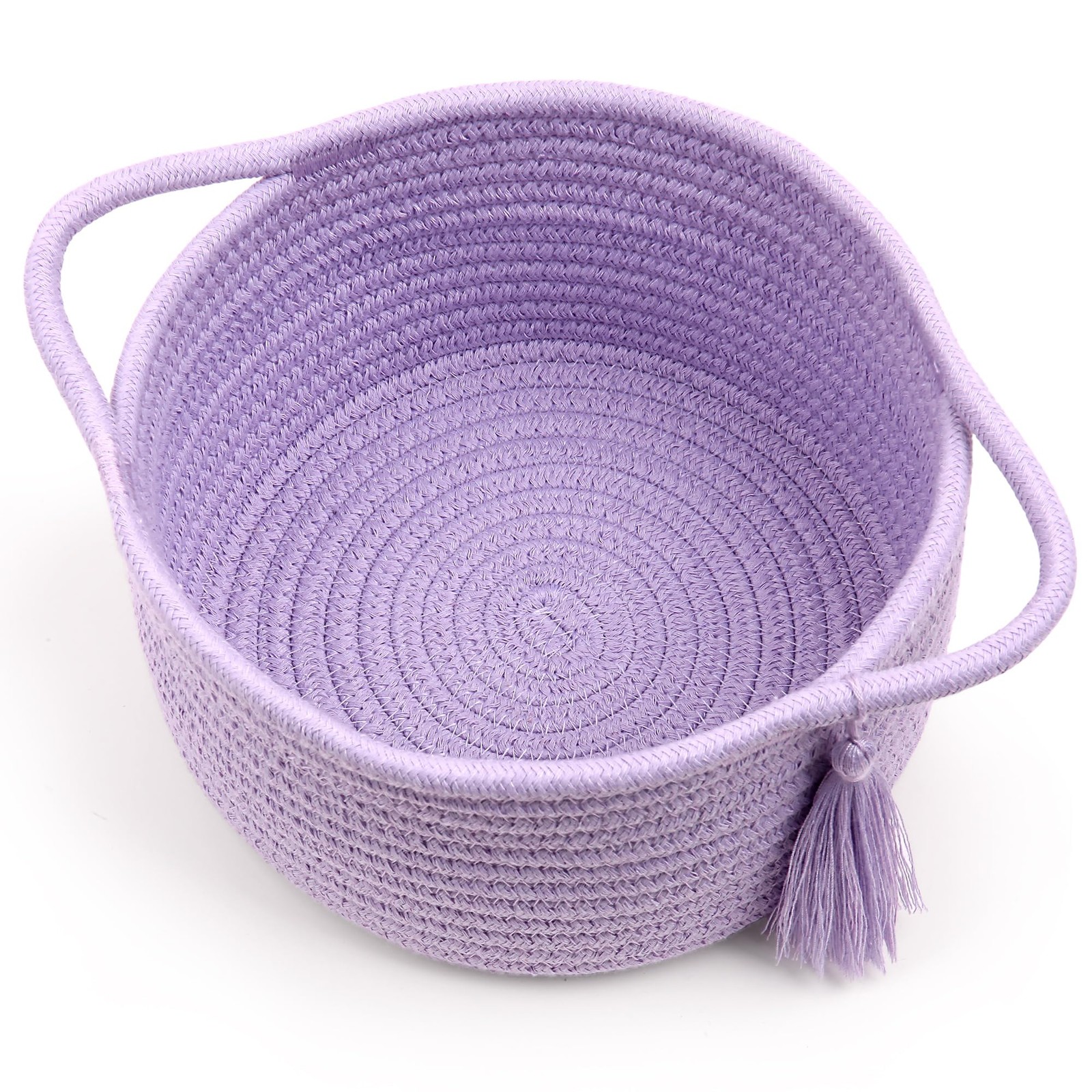 Small Purple Basket, Cute Woven Gift baskets Empty with Cellophane Wrap set f...