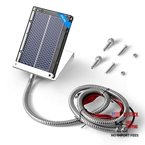 6-Volt Solar Panel for Deer Feeder with an Adjustable Mounting Bracket and
