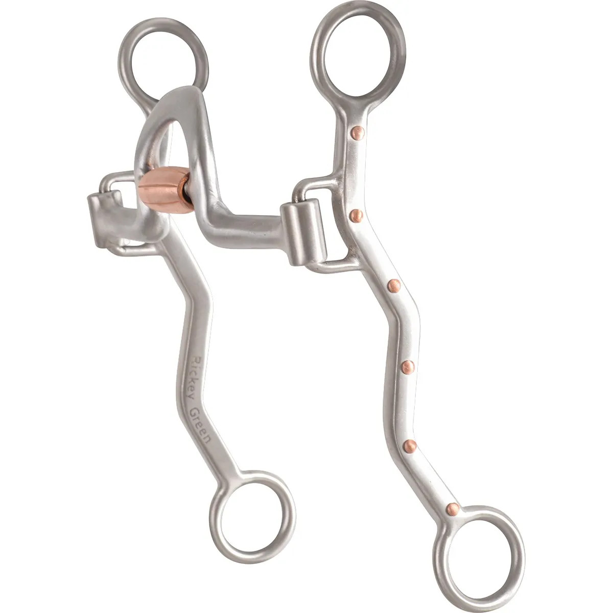 Classic Equine Rickey Green Port Setter Bit - Copper Roller Ported Mouthpiece