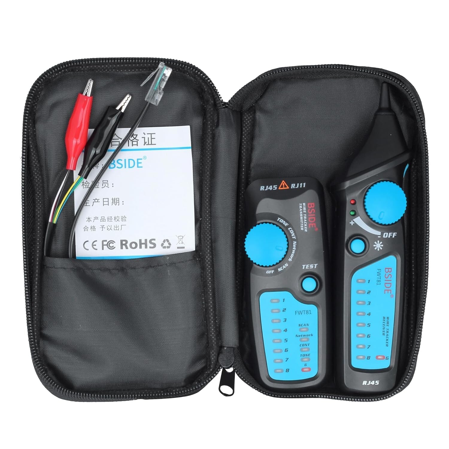 Bside Multifunction Network Cable Finder Tester Tracker RJ45 RJ11 Wire