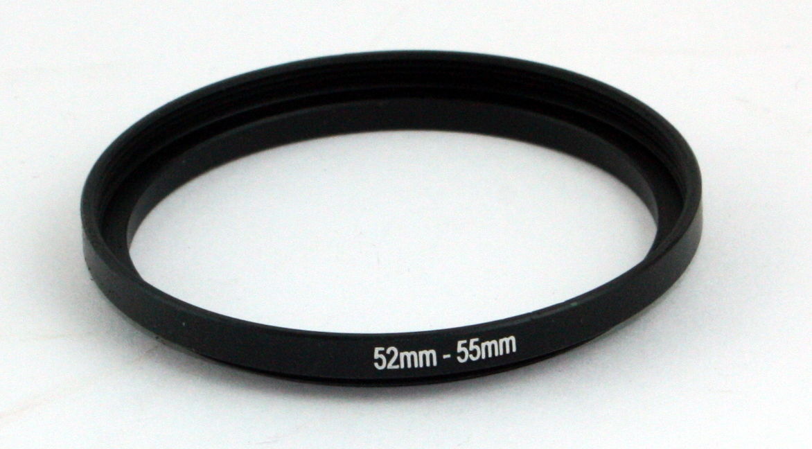 Step-Up Ring - 52mm to 55mm - For Filters Lens Hoods & More - 52-55mm