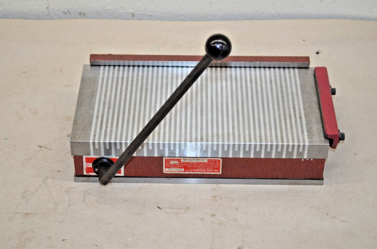 Suburban Tool MC-612-FP-S2 Permanent Magnetic Chuck Fine Pole 12" x 6"