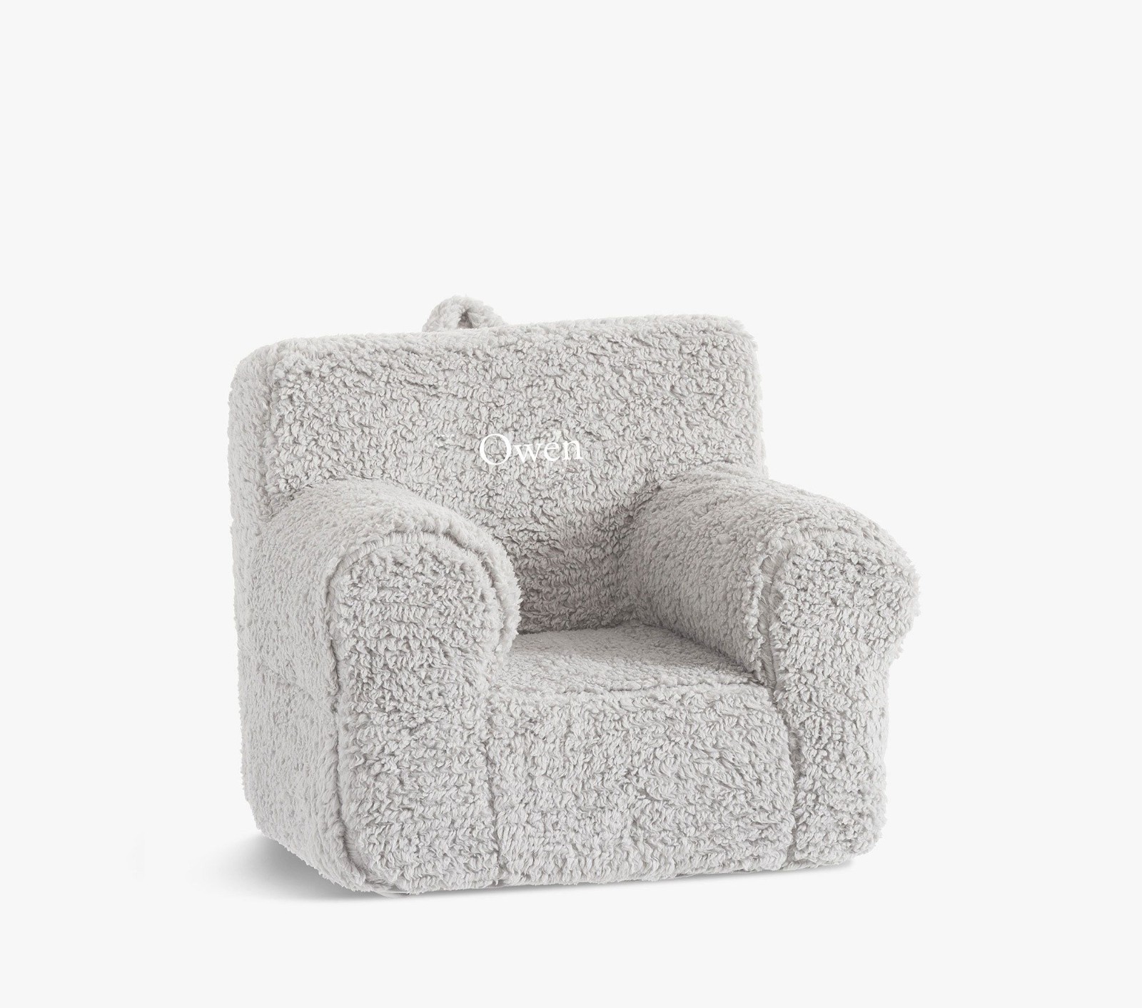 Pottery Barn Kids Anywhere Chair Oversized Sherpa Slipcover - Gray