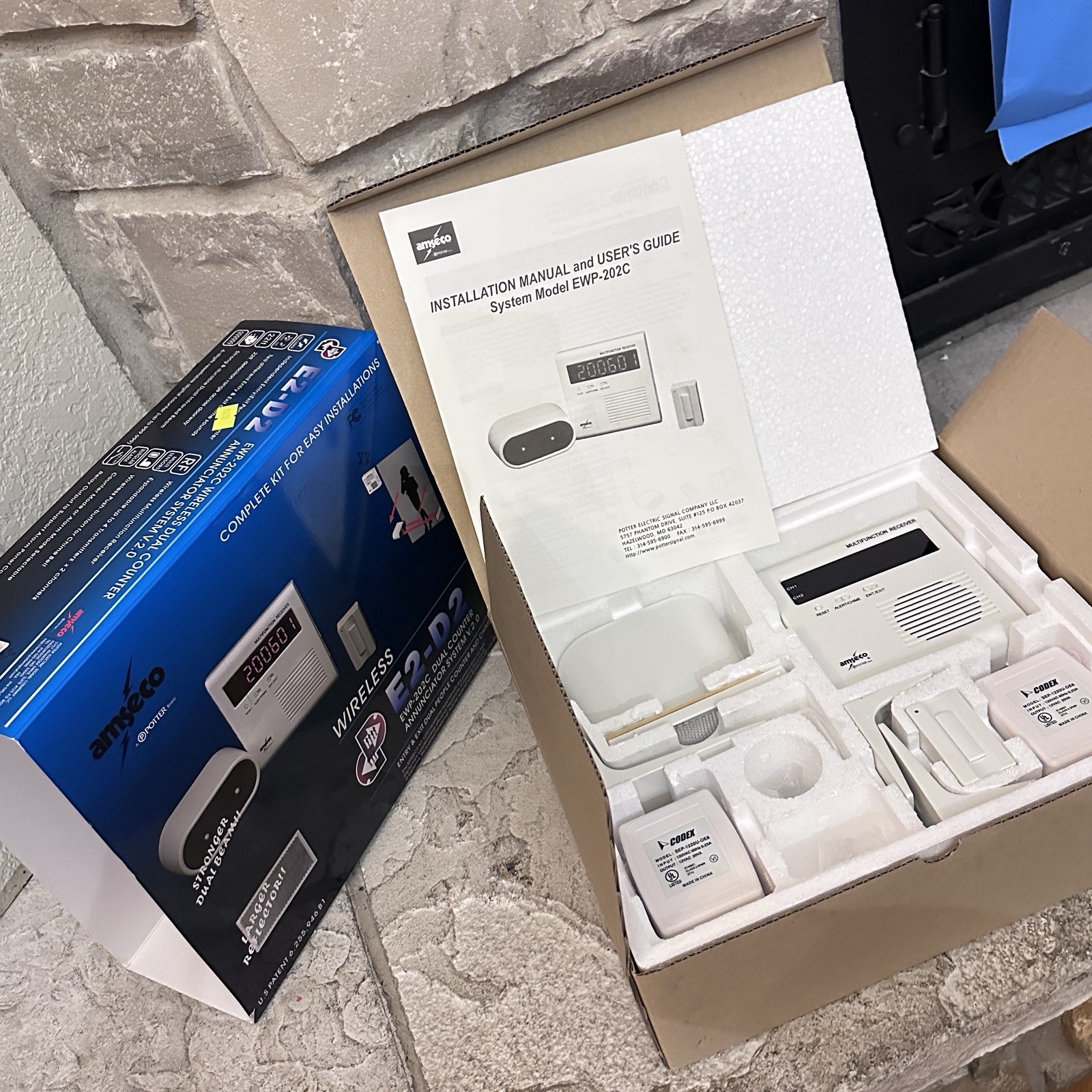 New Amseco EWP-202C E2-D2 Wireless Dual Traffic Counter Annunicator System v2.0