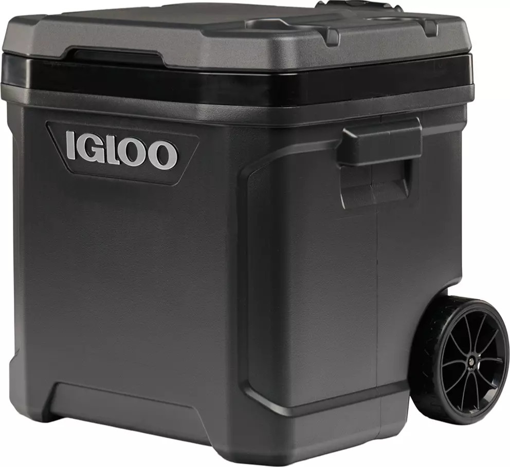 Igloo Latitude 60Qt Roller Cooler Industrial Black