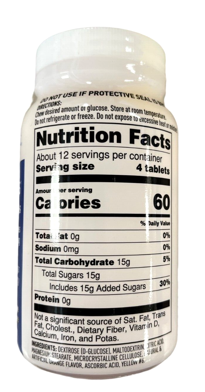 HM Glucose Tablets ORANGE 50 count ( 2 pack ) PHARMACY FRESH! /